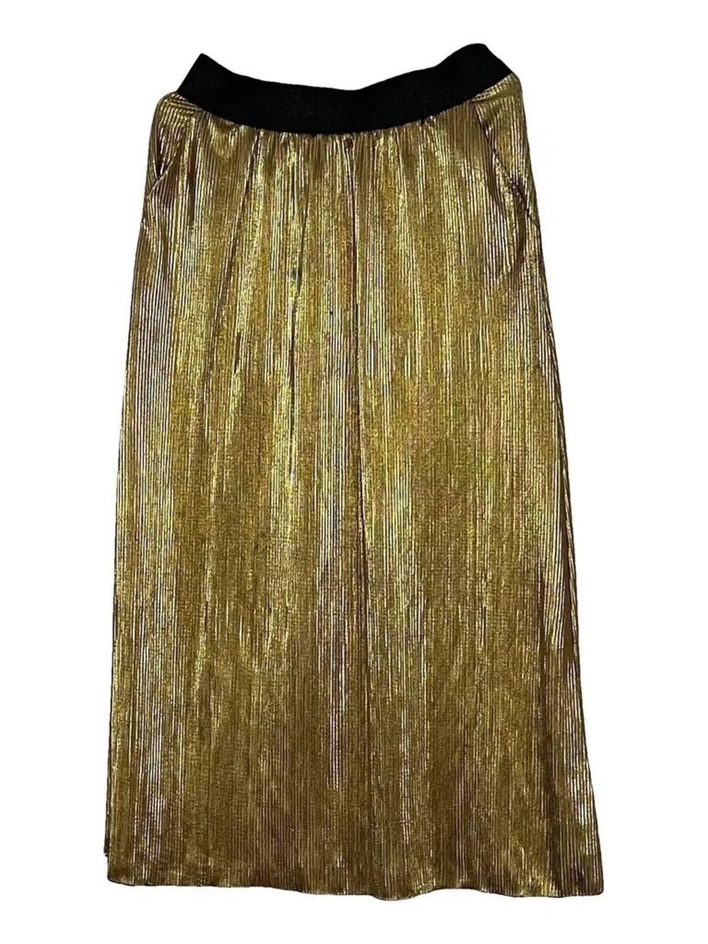 Skirt Vintage, Gold with Black Interior, Size Medium-Large